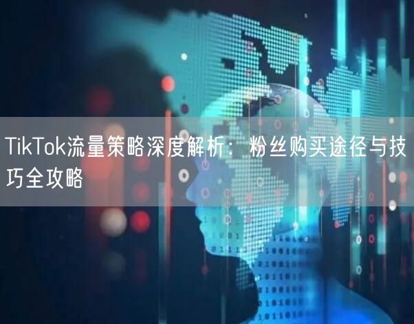 TikTok流量策略深度解析：粉丝购买途径与技巧全攻略