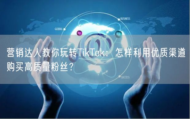 营销达人教你玩转TikTok：怎样利用优质渠道购买高质量粉丝？