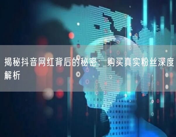 揭秘抖音网红背后的秘密：购买真实粉丝深度解析