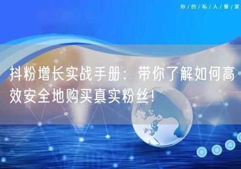 抖粉增长实战手册：带你了解如何高效安全地购买真实粉丝！