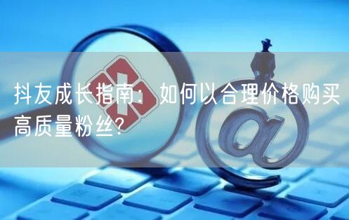 抖友成长指南：如何以合理价格购买高质量粉丝?