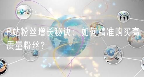 B站粉丝增长秘诀：如何精准购买高质量粉丝？