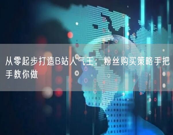 从零起步打造B站人气王：粉丝购买策略手把手教你做