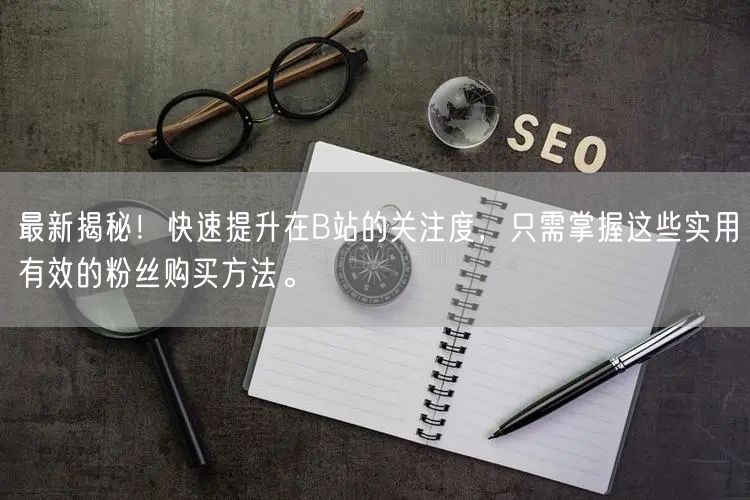 最新揭秘！快速提升在B站的关注度，只需掌握这些实用有效的粉丝购买方法。