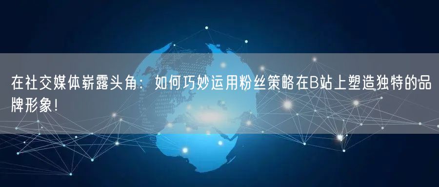 在社交媒体崭露头角：如何巧妙运用粉丝策略在B站上塑造独特的品牌形象！