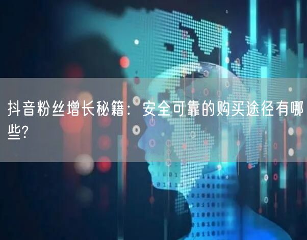 抖音粉丝增长秘籍：安全可靠的购买途径有哪些?