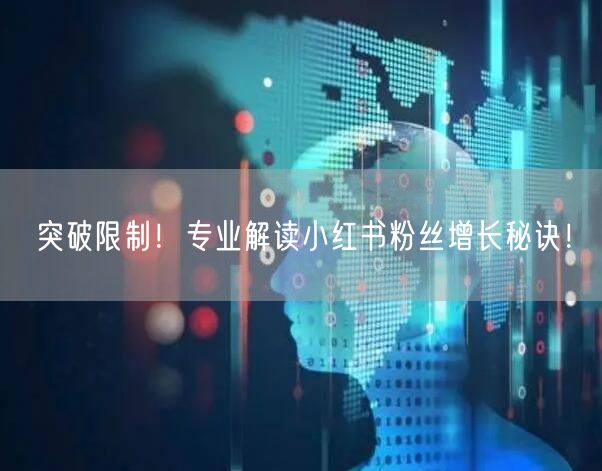 突破限制！专业解读小红书粉丝增长秘诀！