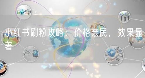 小红书刷粉攻略：价格亲民，效果显著