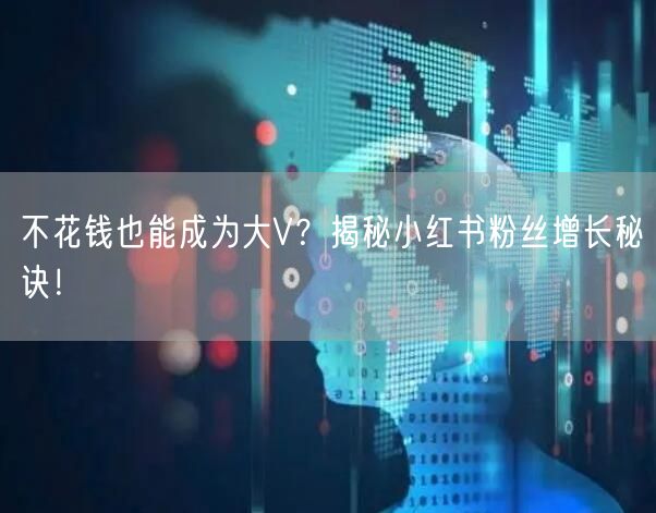 不花钱也能成为大V？揭秘小红书粉丝增长秘诀！