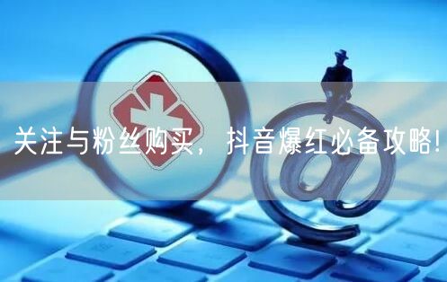 关注与粉丝购买，抖音爆红必备攻略!