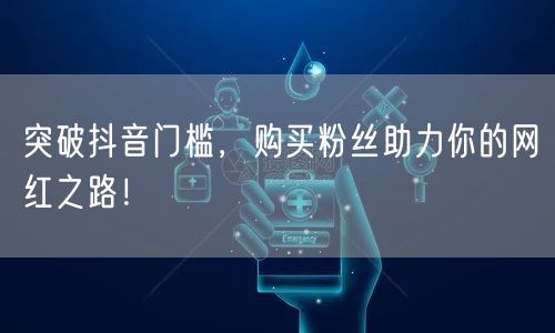 突破抖音门槛，购买粉丝助力你的网红之路！