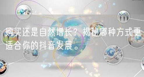 购买还是自然增长？揭秘哪种方式更适合你的抖音发展。