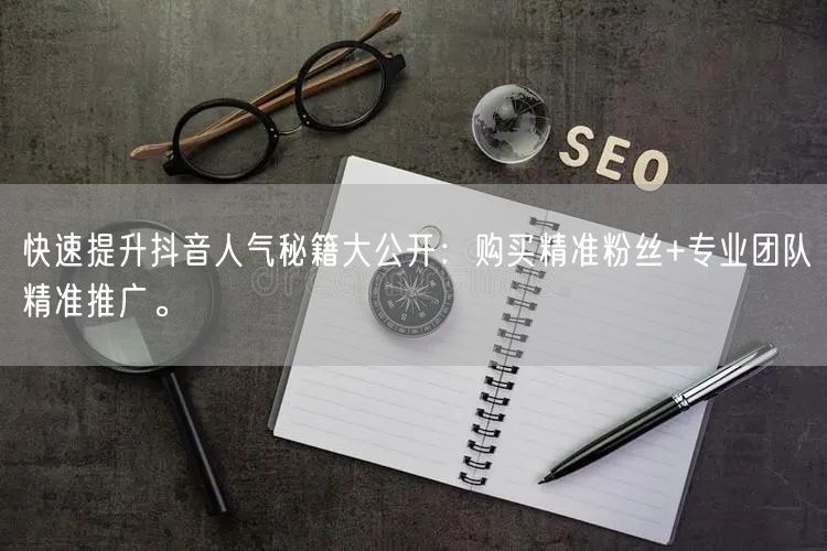 快速提升抖音人气秘籍大公开：购买精准粉丝+专业团队精准推广。
