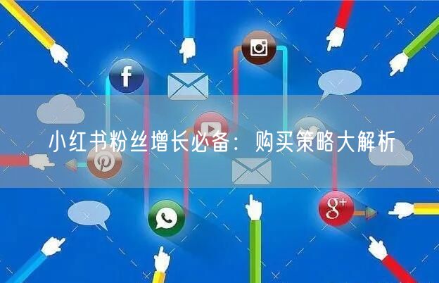 小红书粉丝增长必备：购买策略大解析