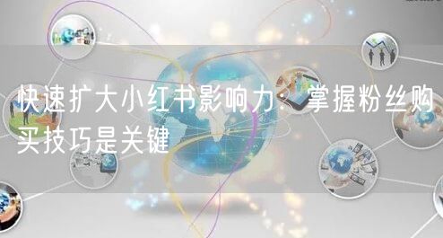快速扩大小红书影响力：掌握粉丝购买技巧是关键