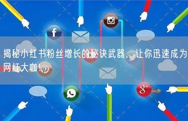 揭秘小红书粉丝增长的秘诀武器，让你迅速成为网红大咖！