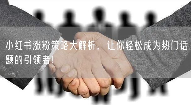 从普通到网红，揭秘小红书粉丝增长的神秘面纱！