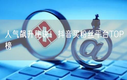 人气飙升秘诀！抖音买粉丝平台TOP榜